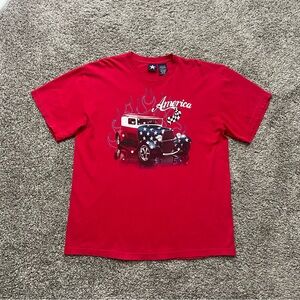Vintage Star Tag America Hot Rod Graphic Tee Red XL